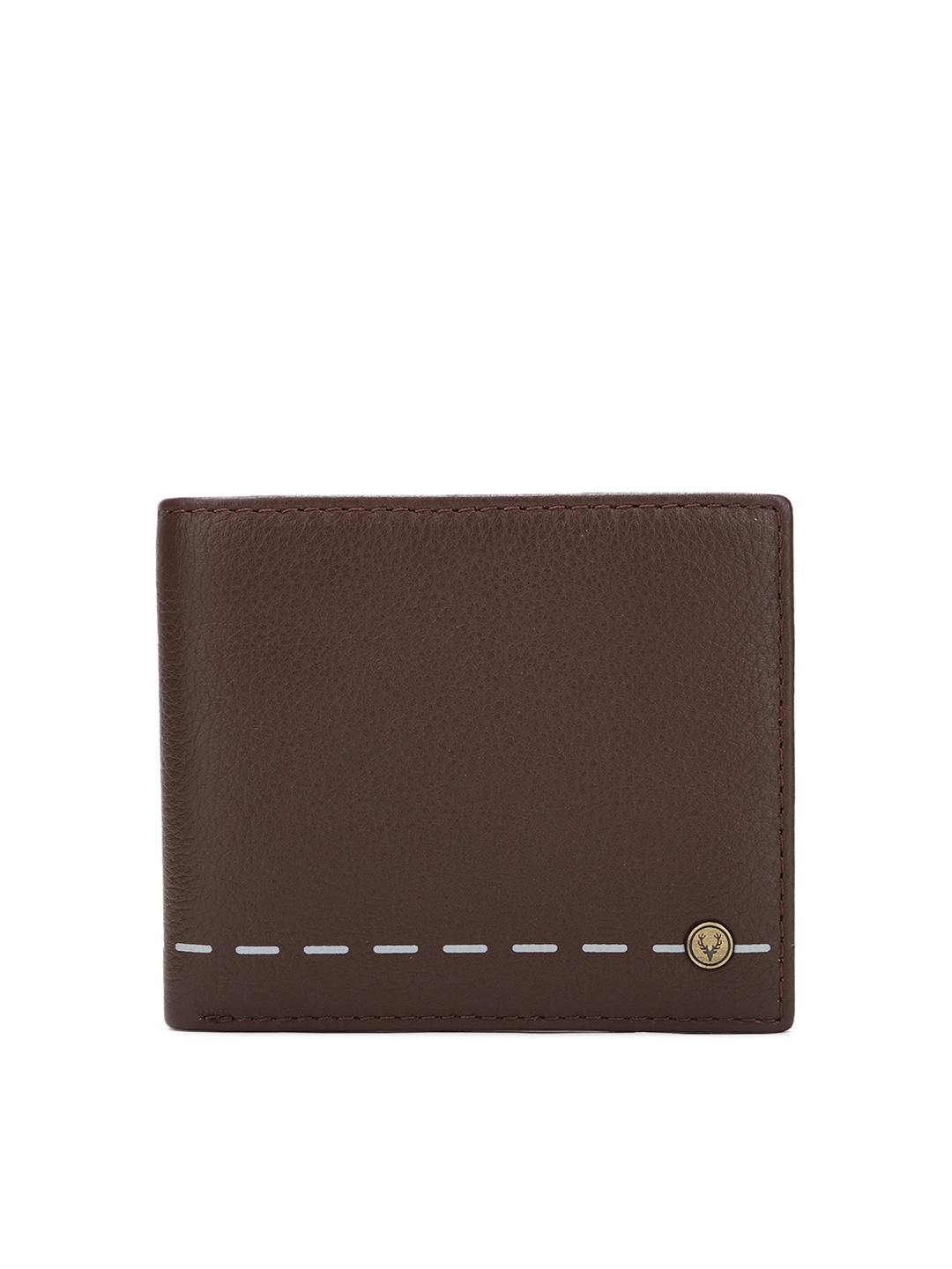 

Allen Solly Men Brown Textured Leather Two Fold Wallet