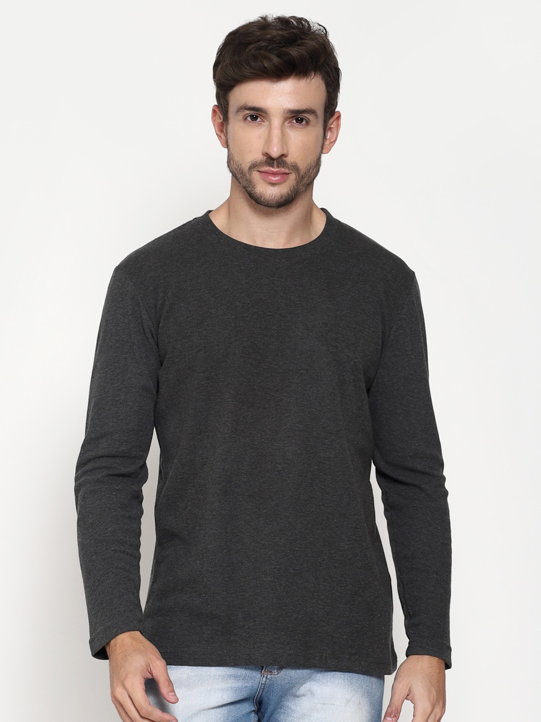 

PAUSE SPORT Men Grey Melange T-shirt