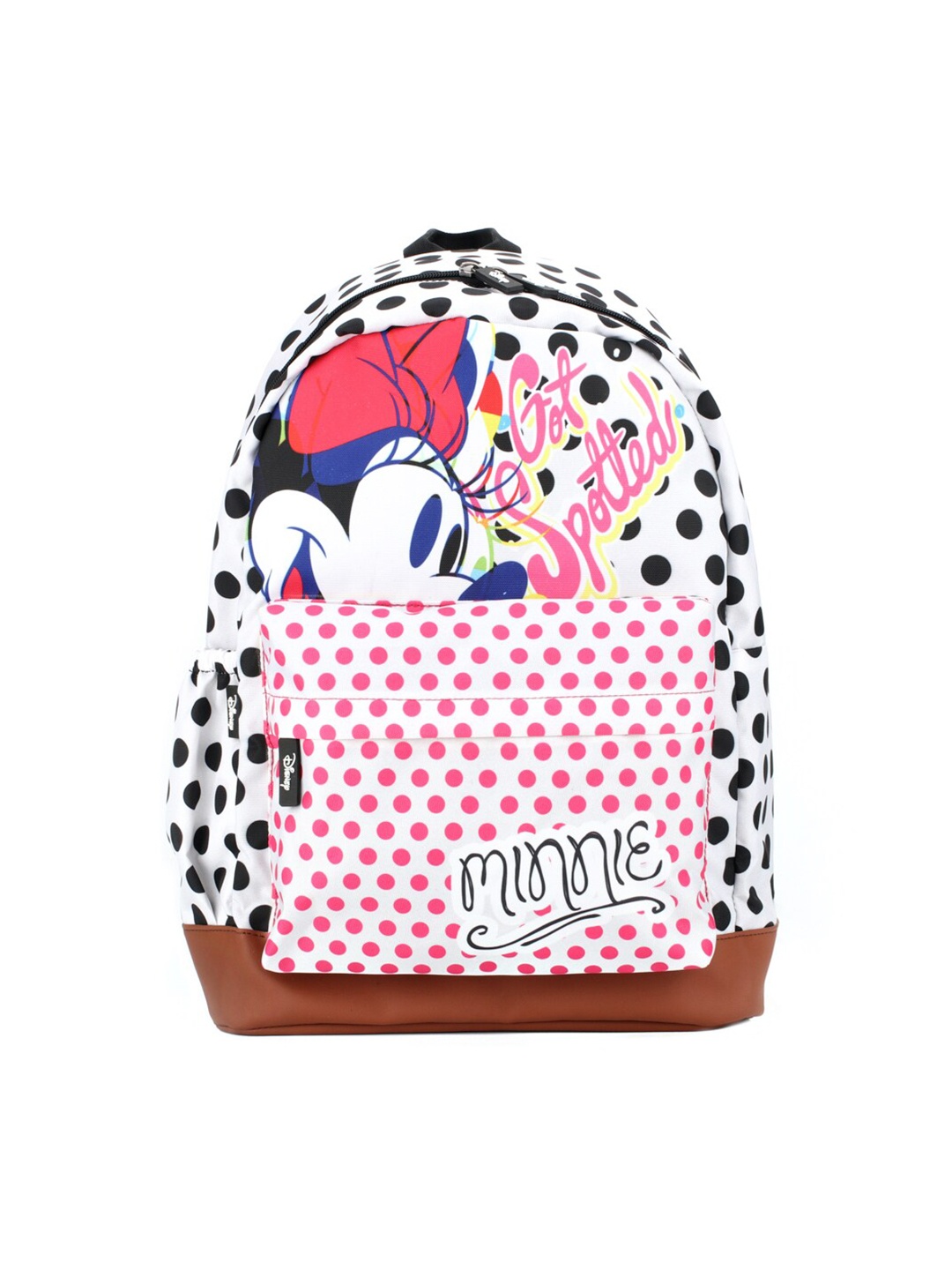 

Disney Girls White & Black Minnie Mouse Graphic Backpack with Compression Straps