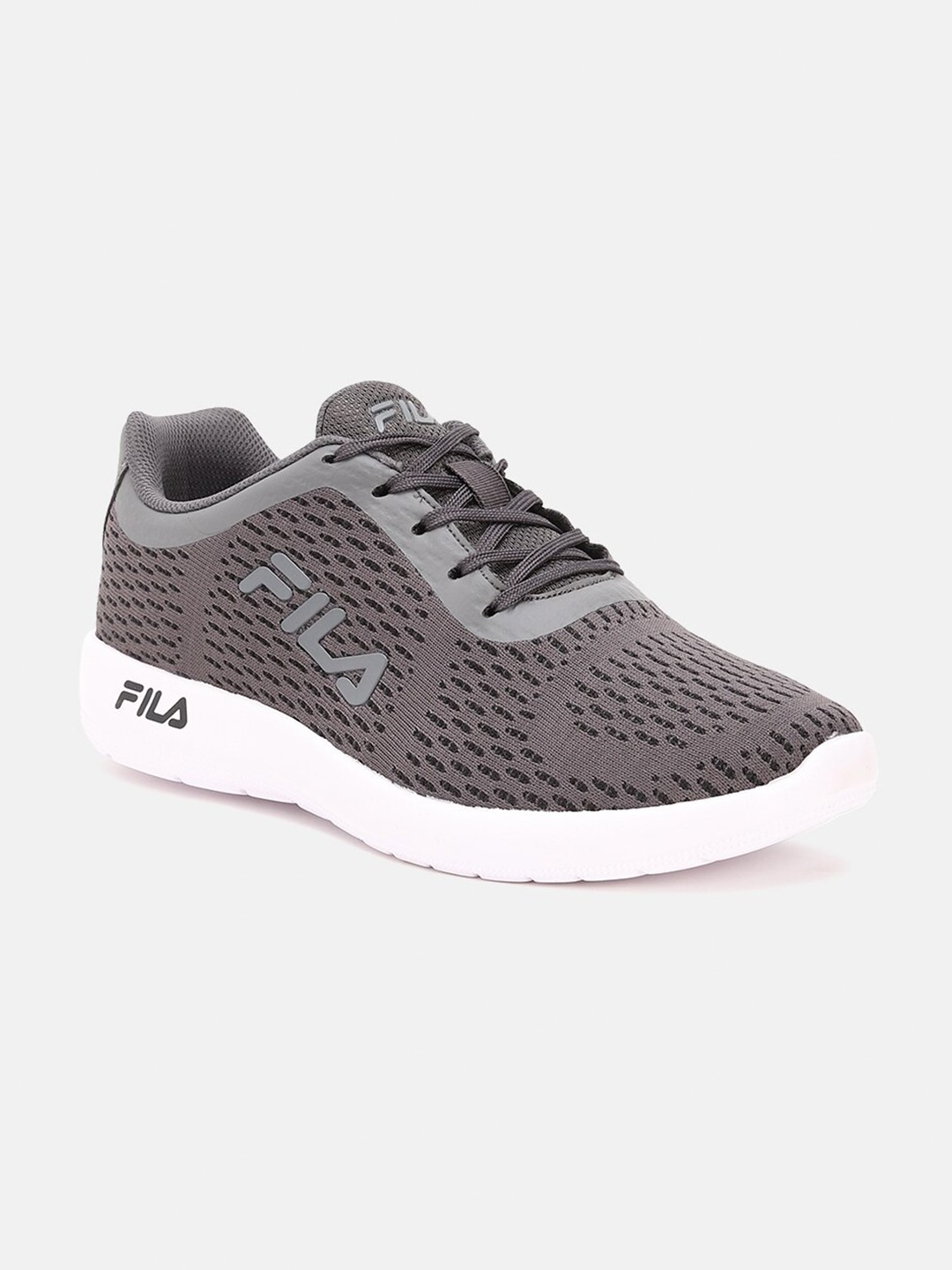 

FILA Men Grey Mesh Running Non-Marking Shoes