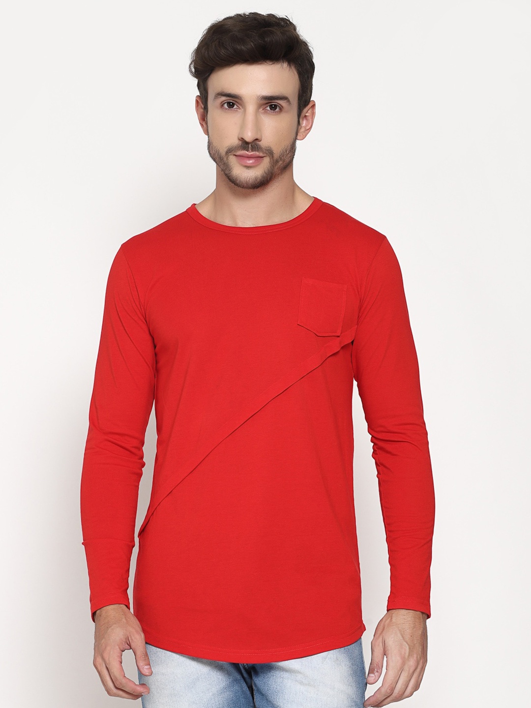 

PAUSE SPORT Men Red Slim Fit T-shirt