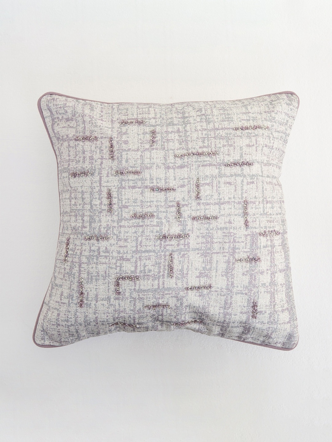 

Home Centre White & Grey Abstract Square Cushion Covers