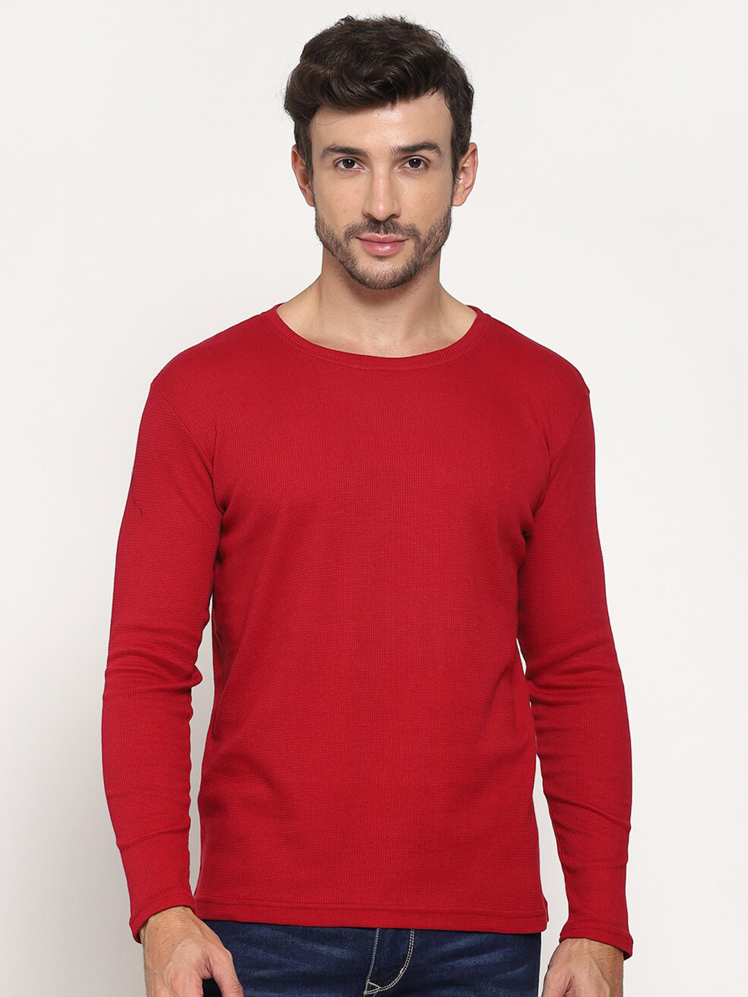 

PAUSE SPORT Men Red Solid T-shirt