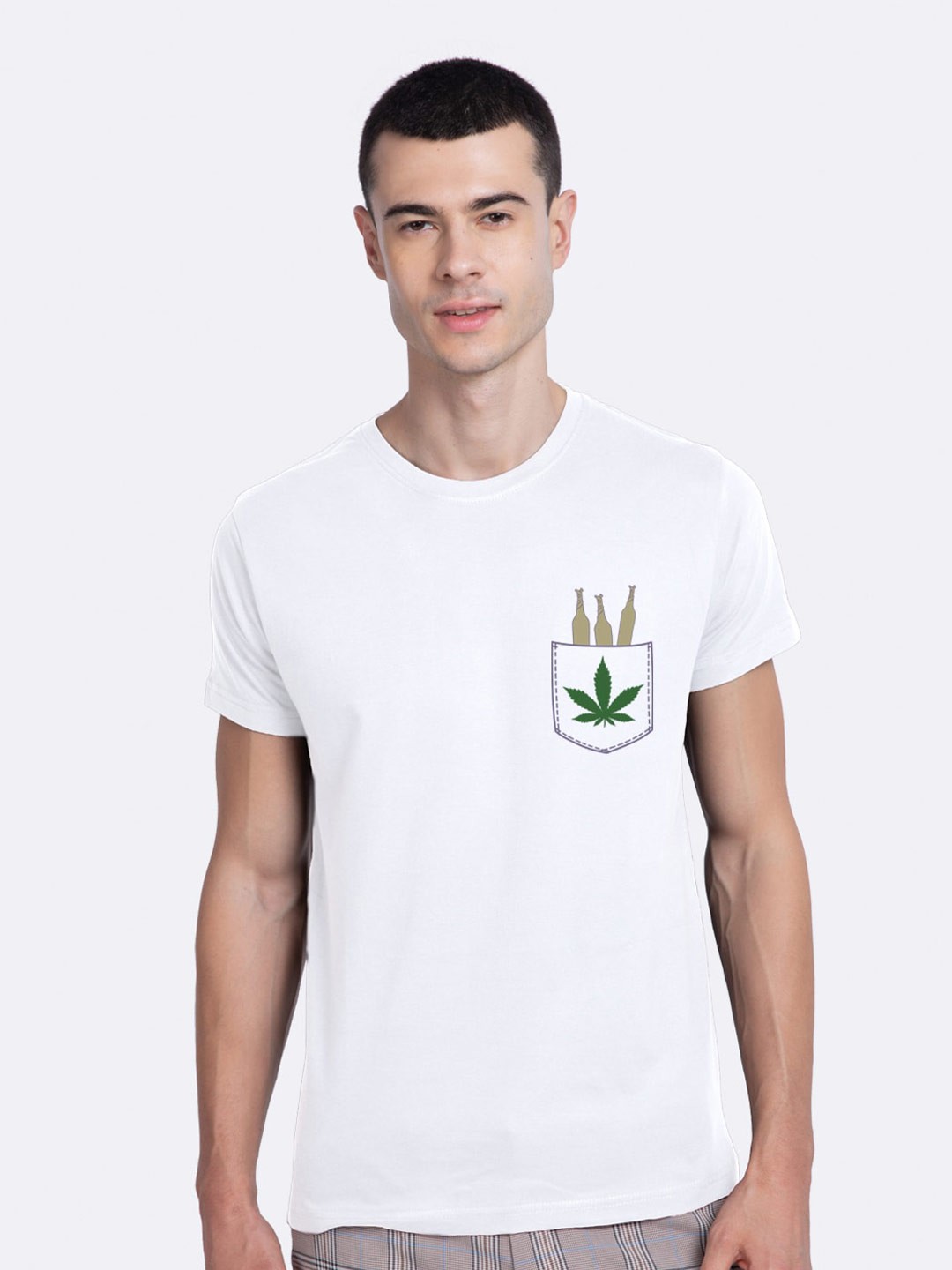 

Bewakoof Men Pocket Joint Sun Active T-shirt, White