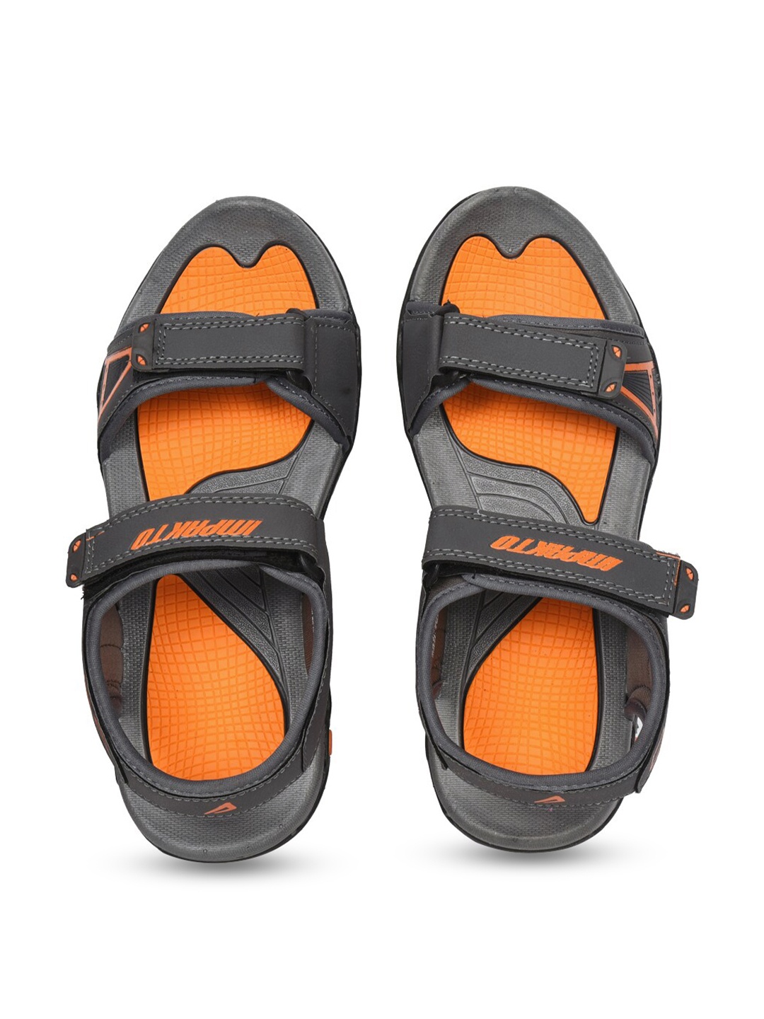 

Ajanta Men Orange & Grey Canvas Comfort Sandals