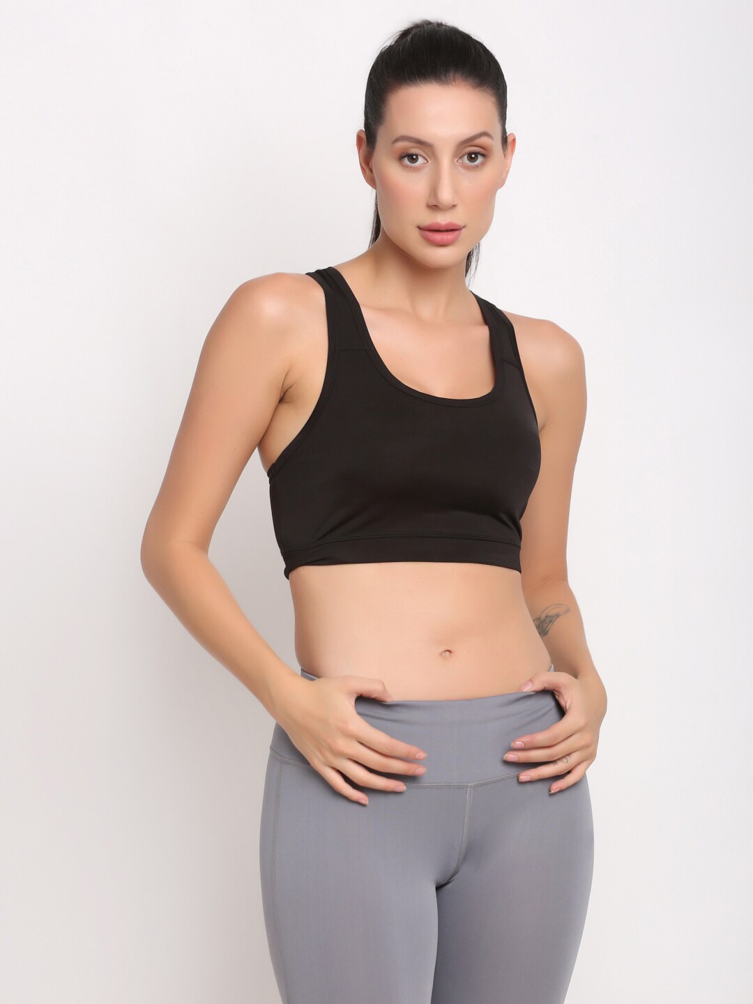

PERFKT-U Black Workout Full Coverage Bra DE-80062C-BLACK_S