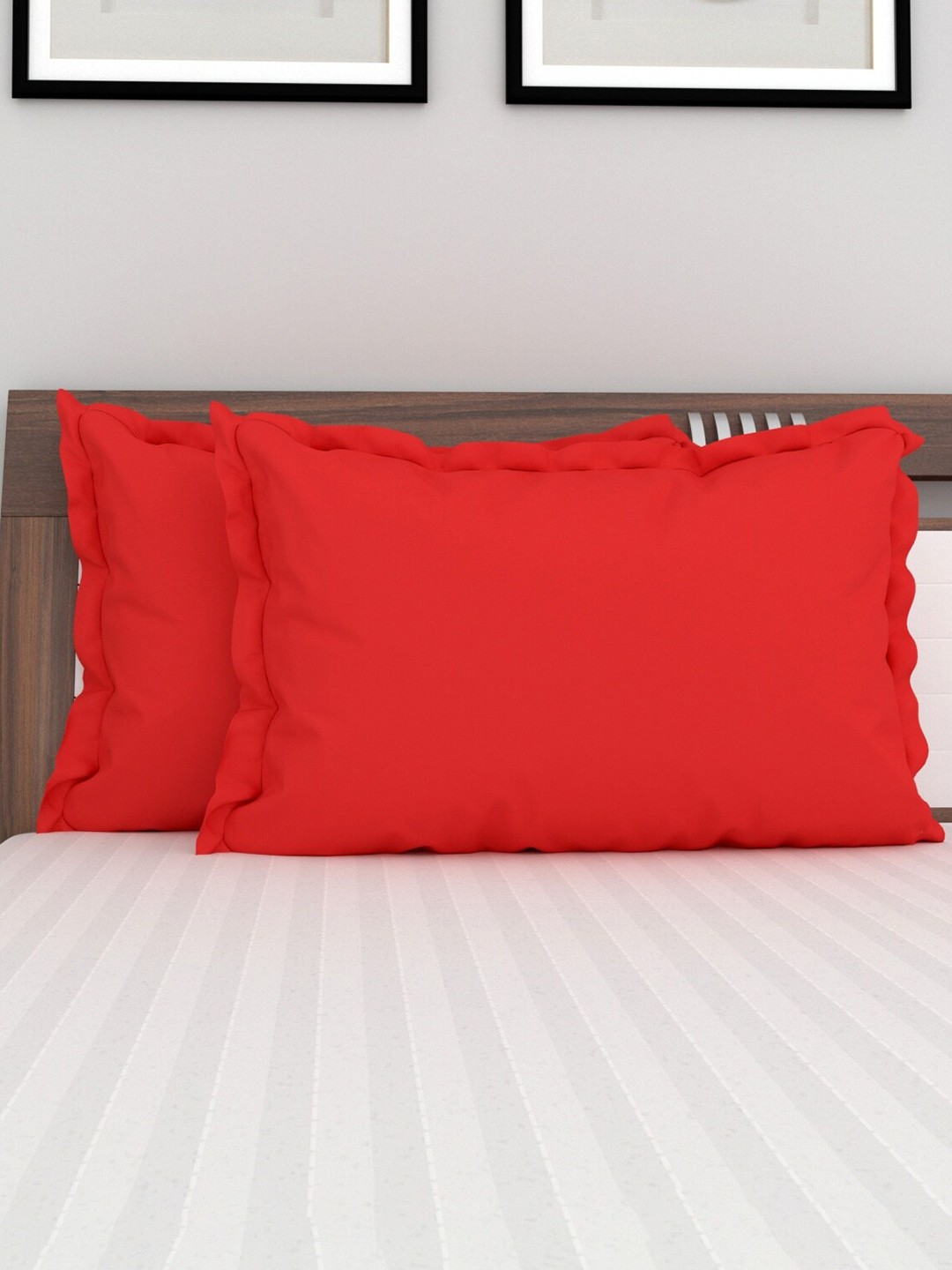 

Home Centre Red Set of 2 Rectangle Pillow Covers