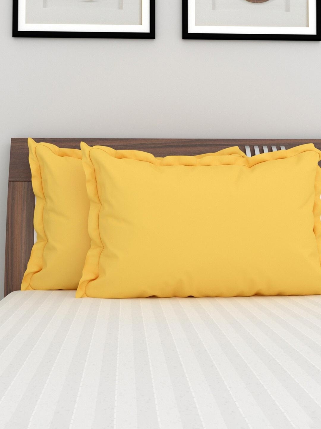 

Home Centre Yellow Set of 2 Rectangle Pillow Covers