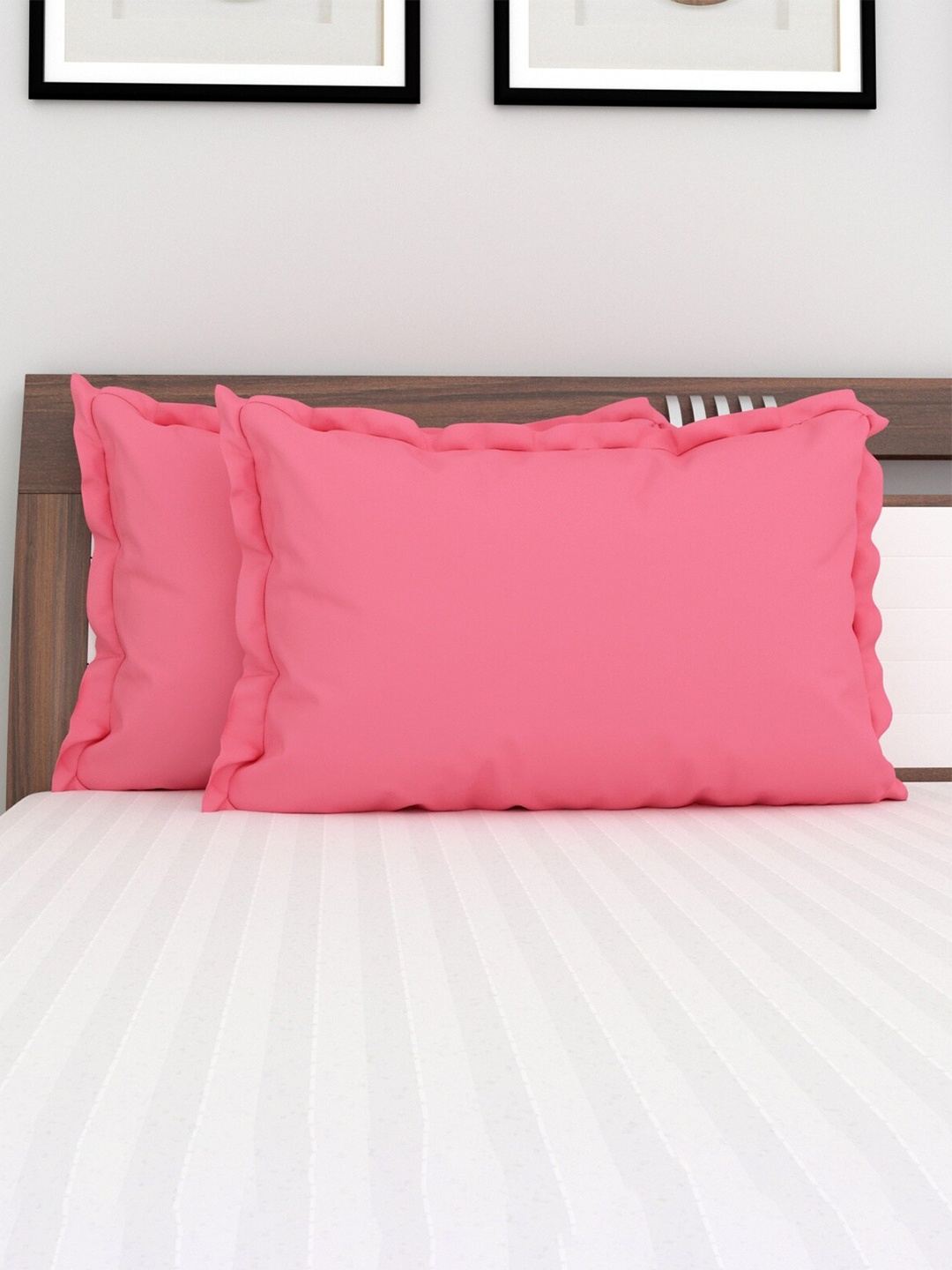 

Home Centre Set of 2 Pink Rectangle Pillow Covers