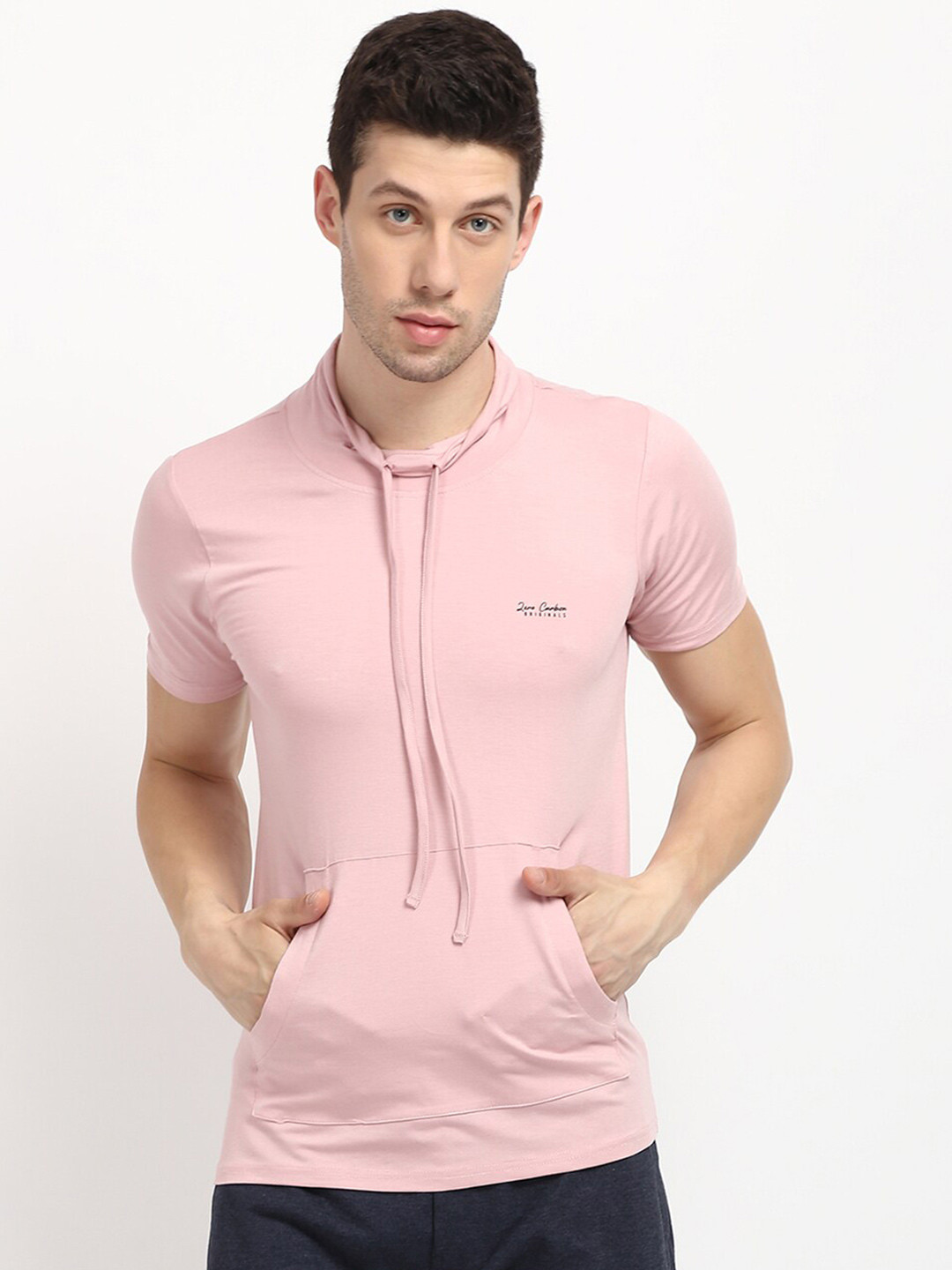 

V2 Value & Variety Men Pink High Neck T-shirt