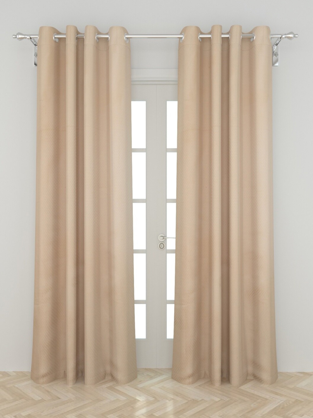 

Home Centre Beige Set of 2 Geometric Door Curtain