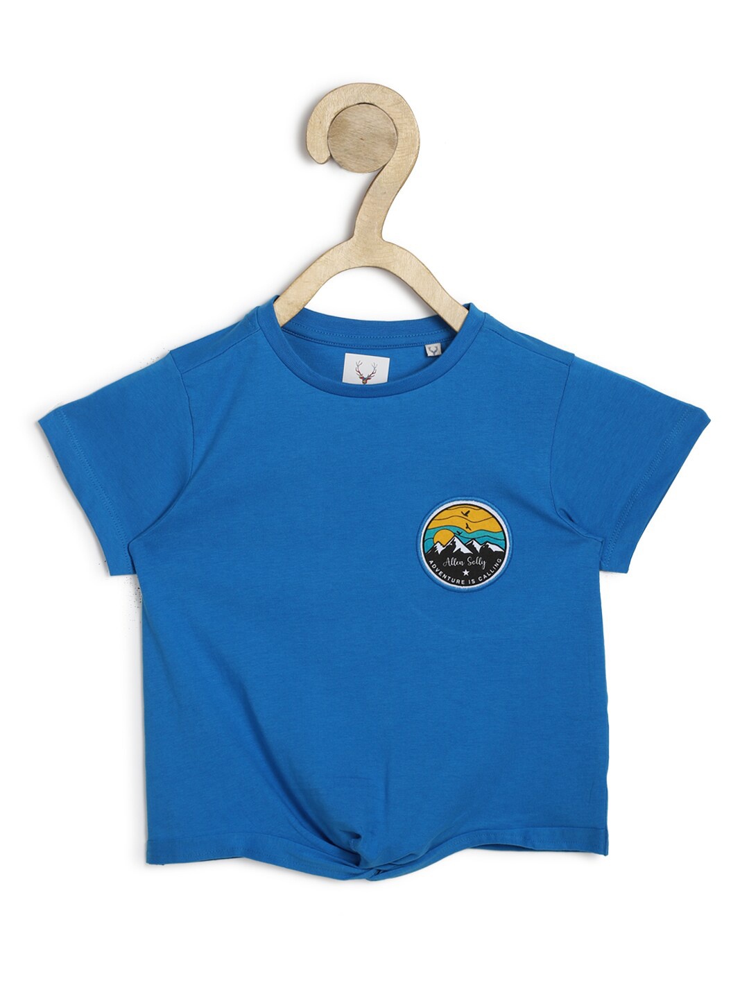 

Allen Solly Junior Girls Blue Applique Cotton T-shirt