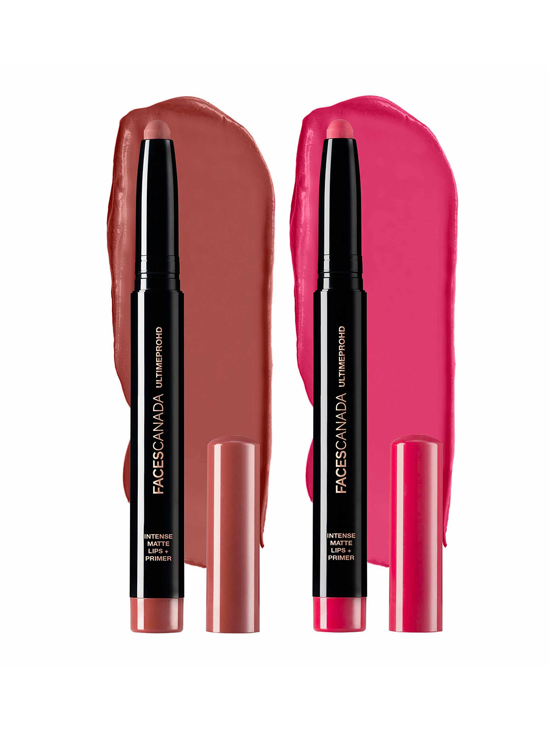 

FACES CANADA Set Of 2 HD Matte Natural Coco 12 & Dash of Pink 05 Crayon Lipstick, Multi