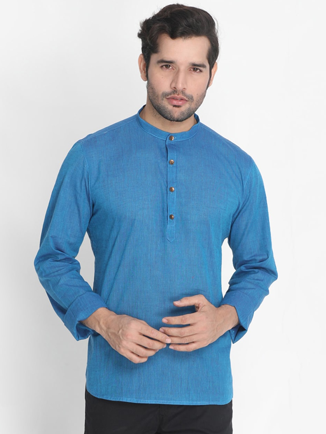 

VASTRAMAY Men Blue Kurta
