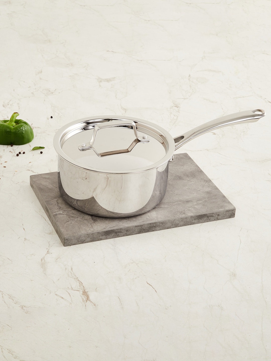 

Home Centre Silver-Toned Chef Special Carin Induction Saucepan With Lid