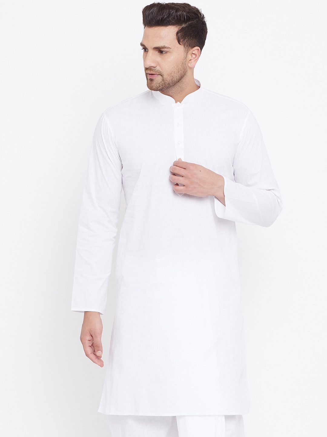 

VASTRAMAY Men White Kurta