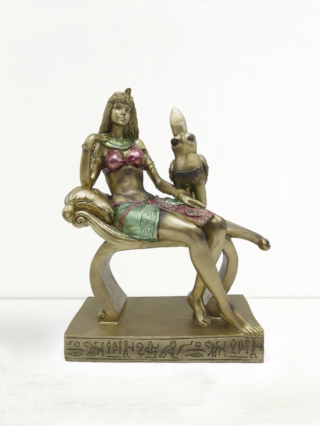 

Home Centre Gold-Toned & Green Corsica Egyptian Figurine Showpiece