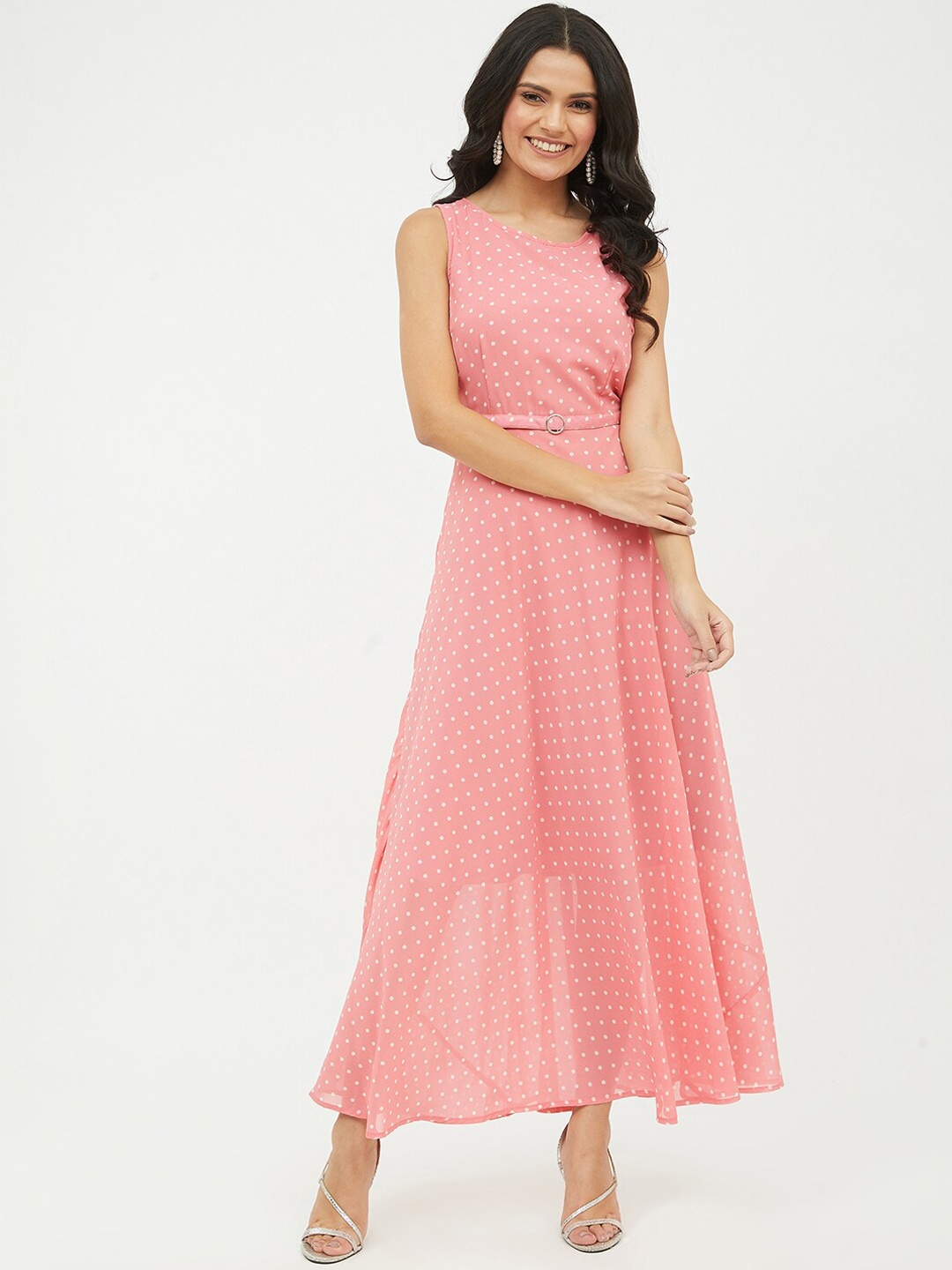 

Harpa Pink Georgette Maxi Dress