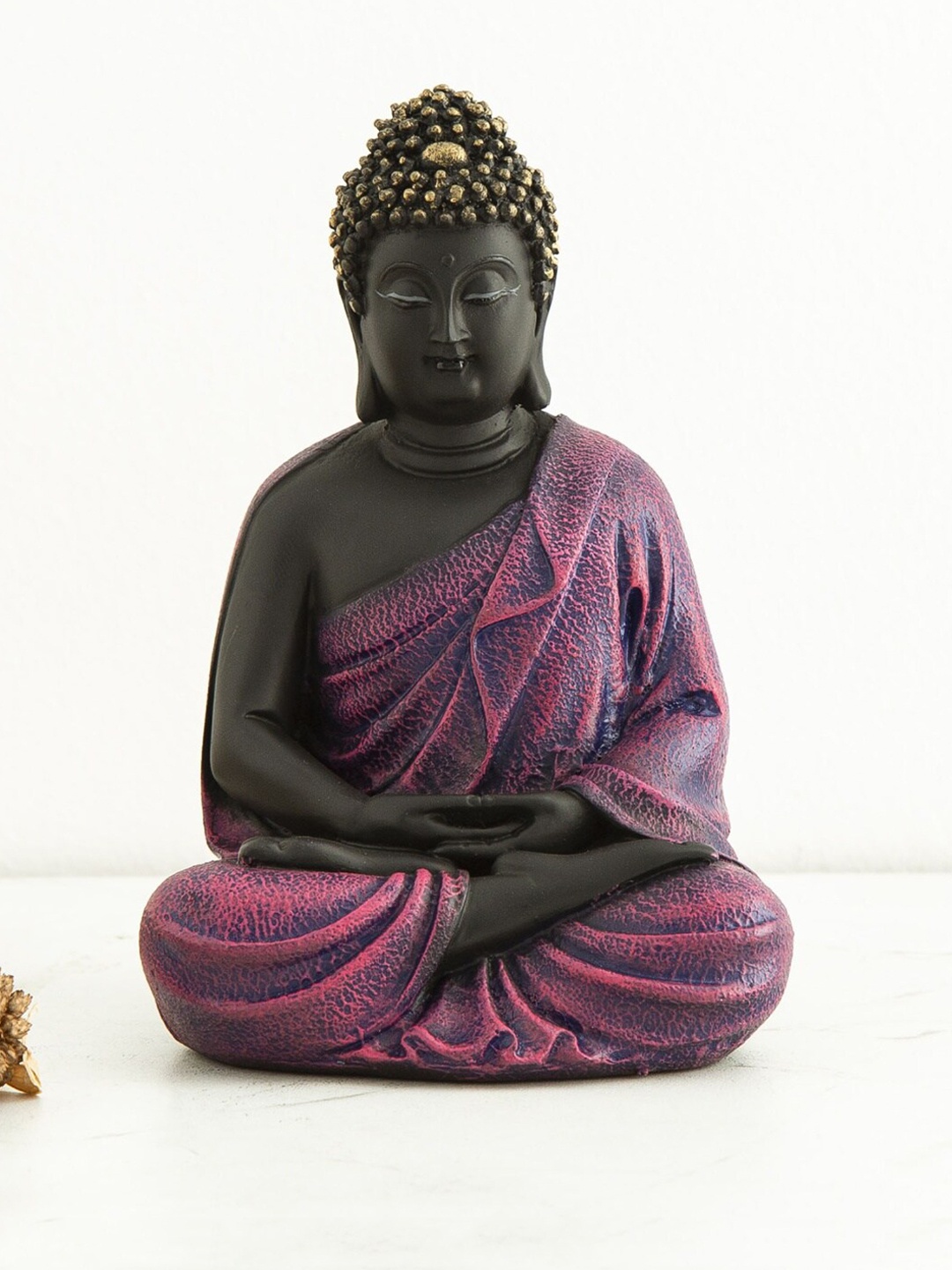 

Home Centre Purple & Black Corsica Buddha Figurine Showpiece