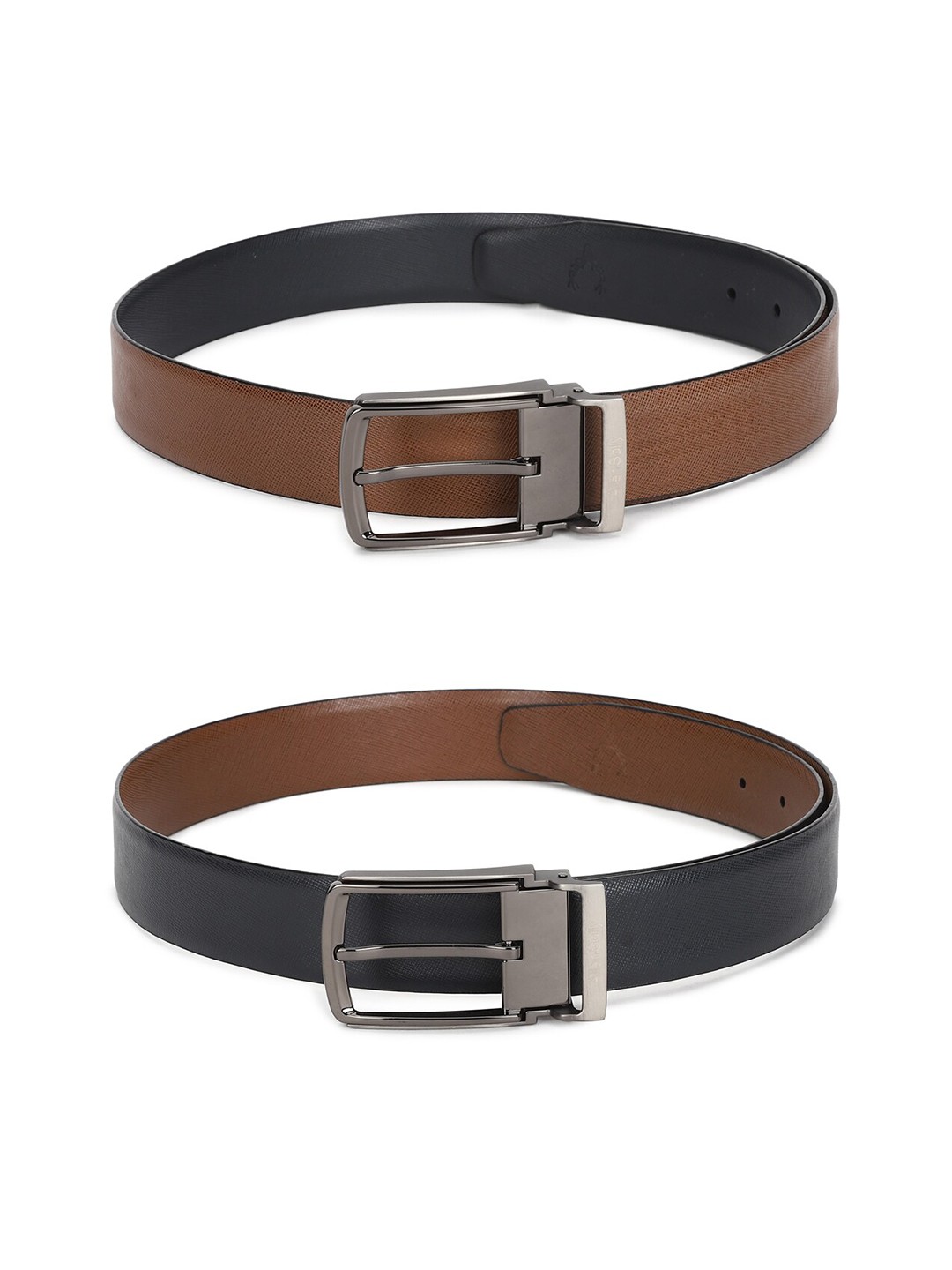 

Allen Solly Men Brown Textured PU Formal Belt