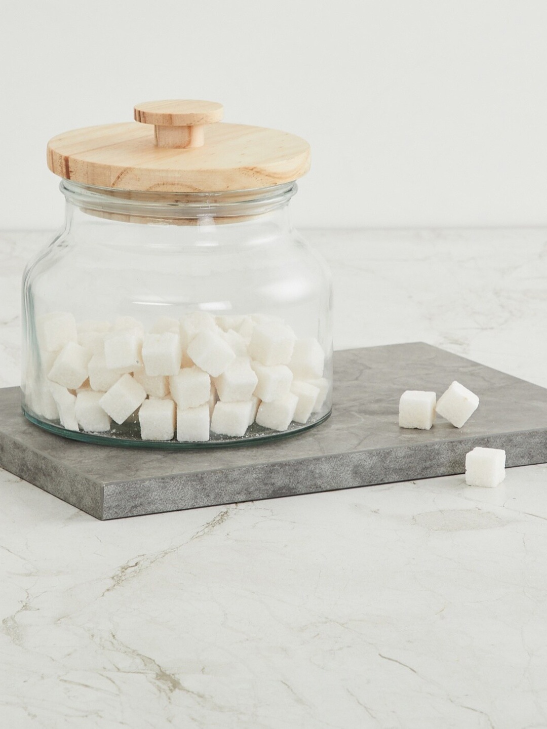 

Home Centre Unisex Transparent Corsica Glass Storage Jar With Wooden Lid
