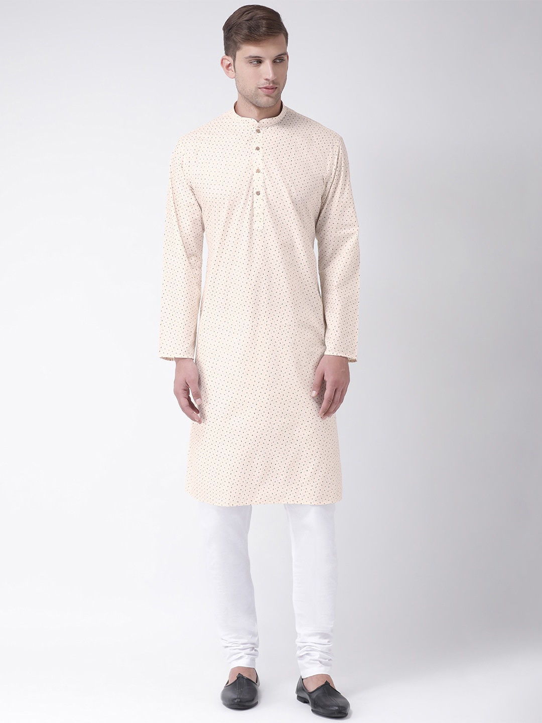 

TABARD Men Beige Cotton Printed Kurta