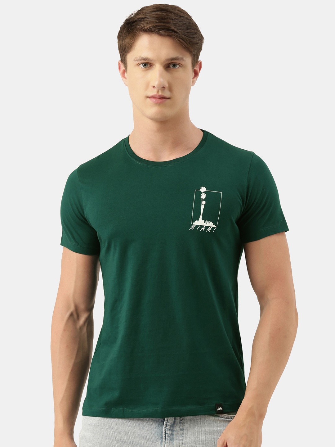 

MASH UNLIMITED Men Green Slim Fit T-shirt