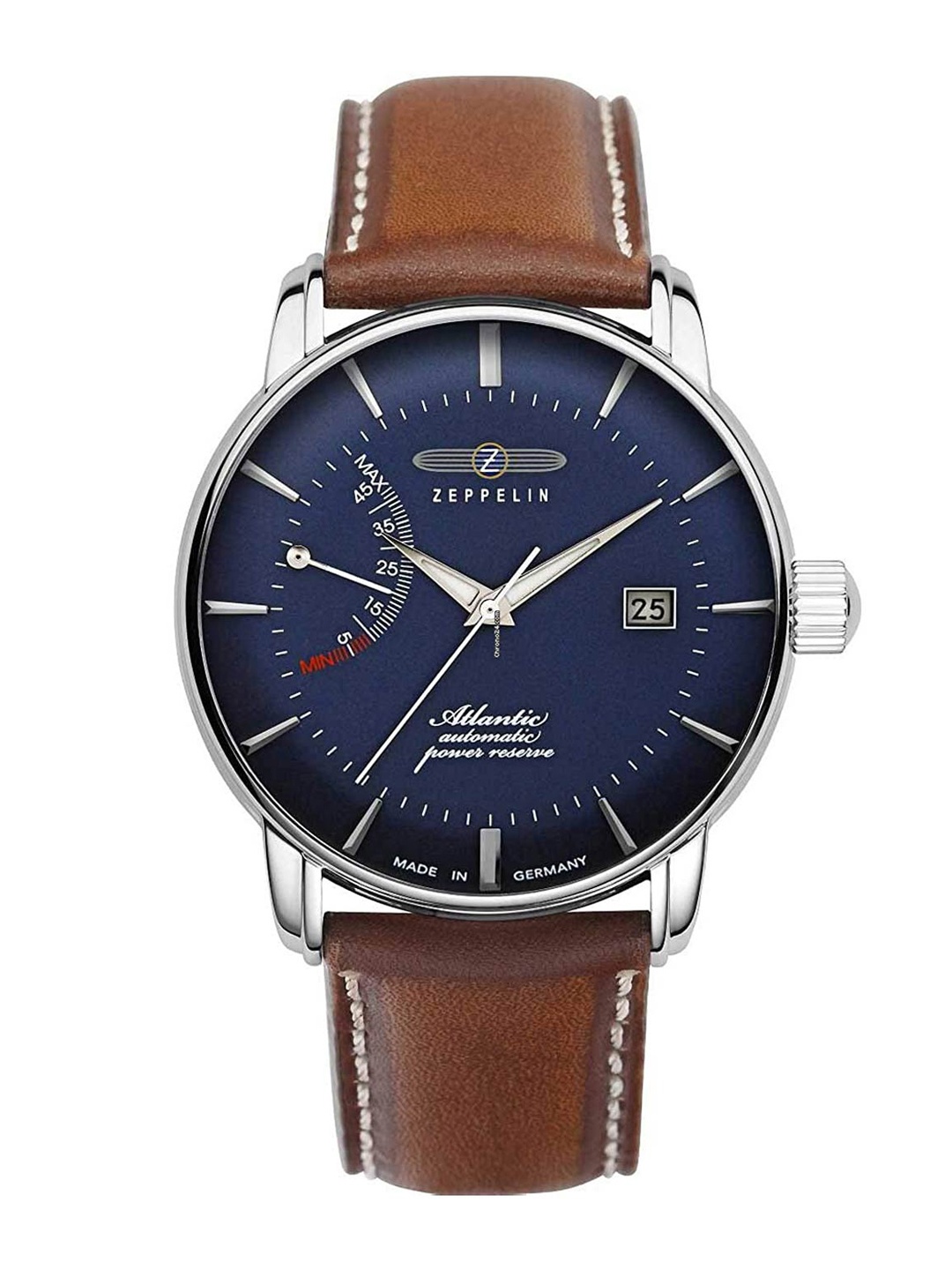 

ZEPPELIN Men Blue Dial & Brown Leather Straps Analogue Automatic Motion Powered Watch
