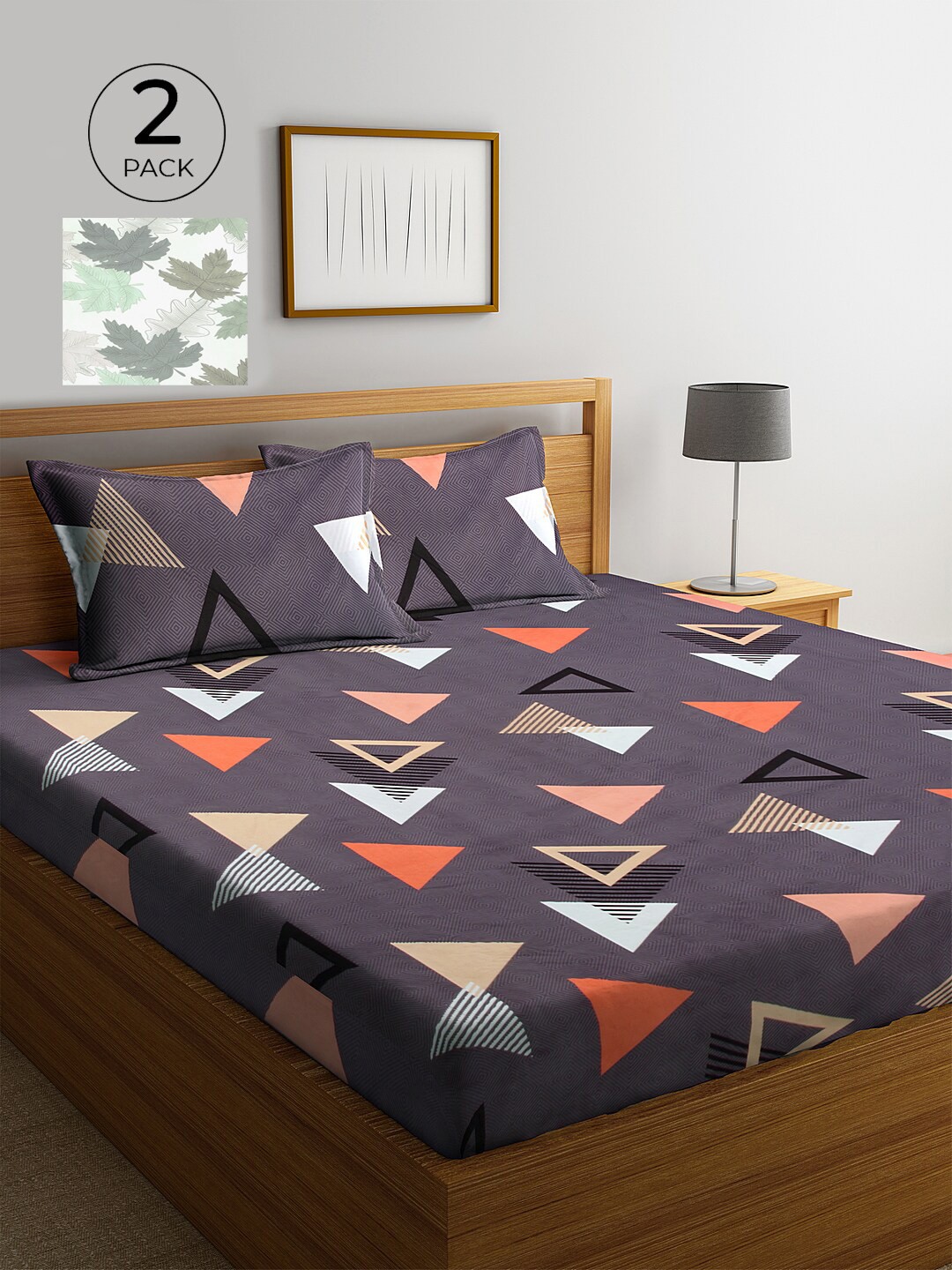 

KLOTTHE 210 TC 2 King Bedsheet with 4 Pillow Covers, Off white