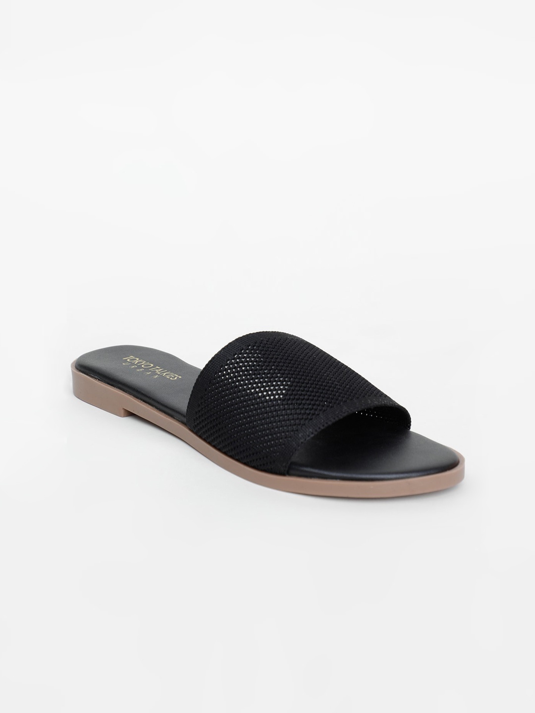 

Tokyo Talkies Women Black Open Toe Flats