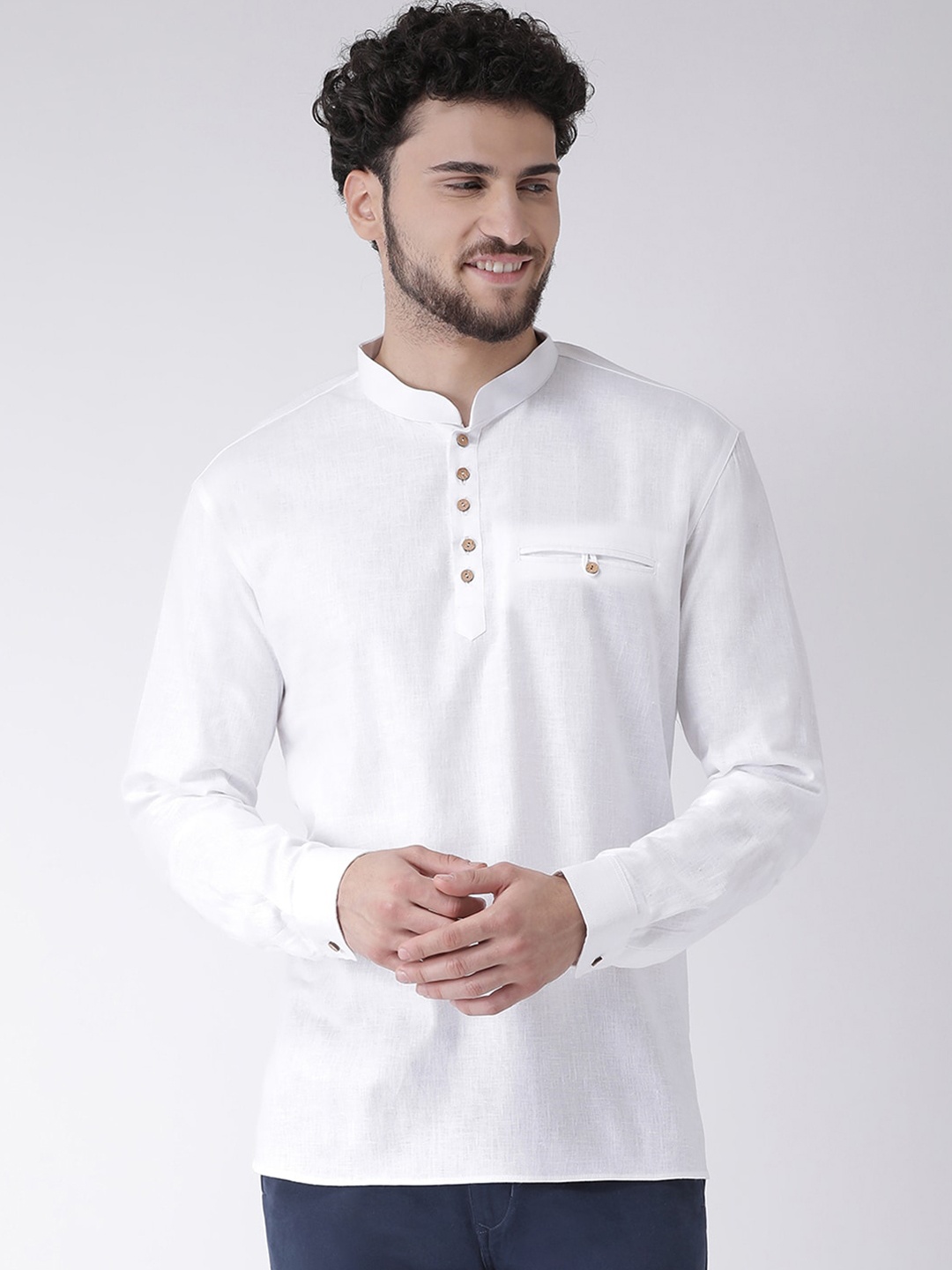 

TABARD Men White Cotton Kurta