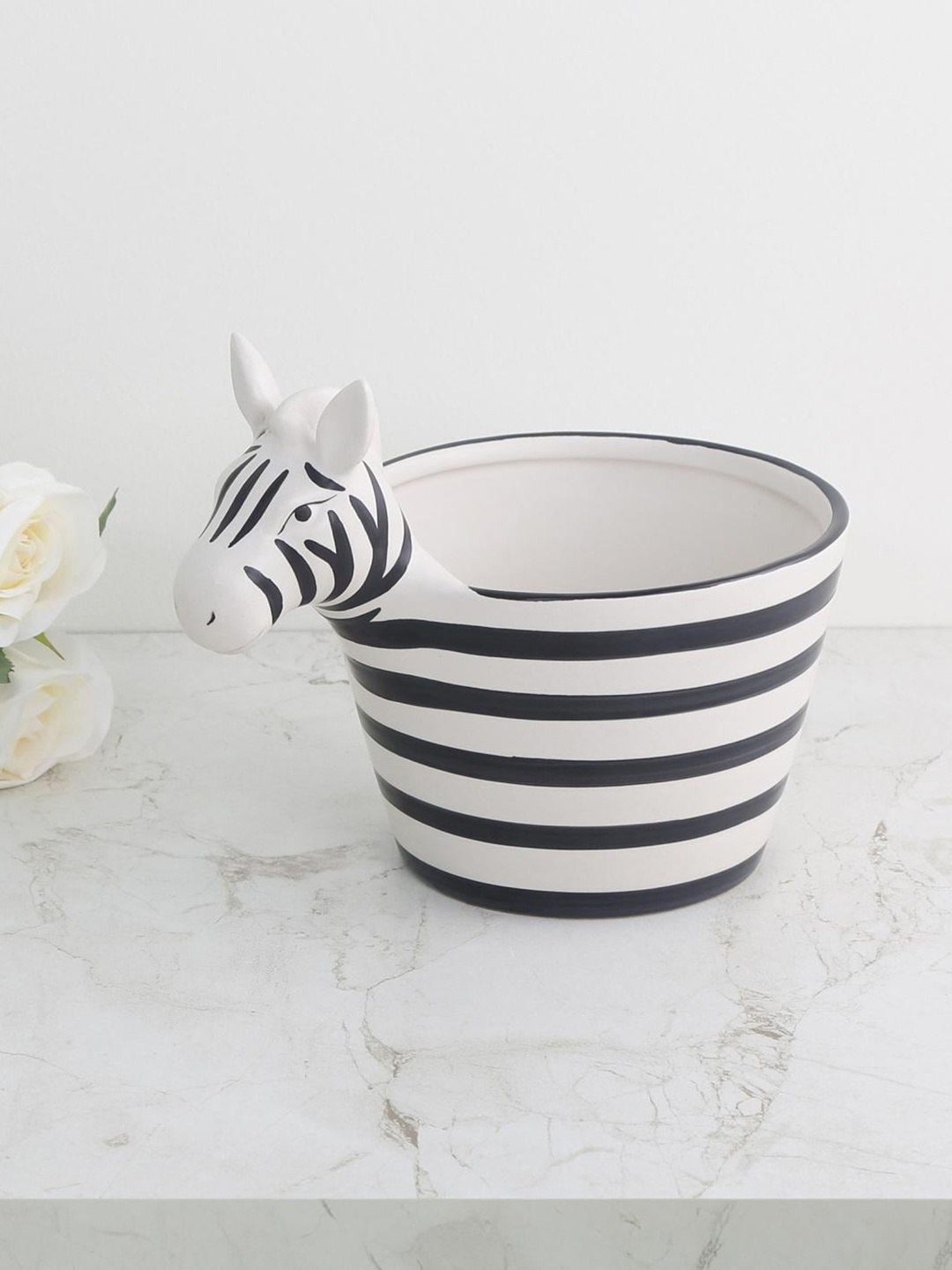 

Homecentre Multicoloured Valencia Zebra-Shaped Planter, Multi