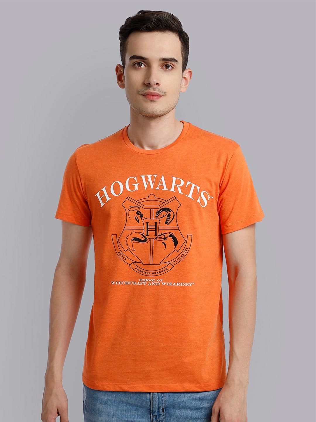 

Free Authority Men Orange Harry Potter Featured T-shirt