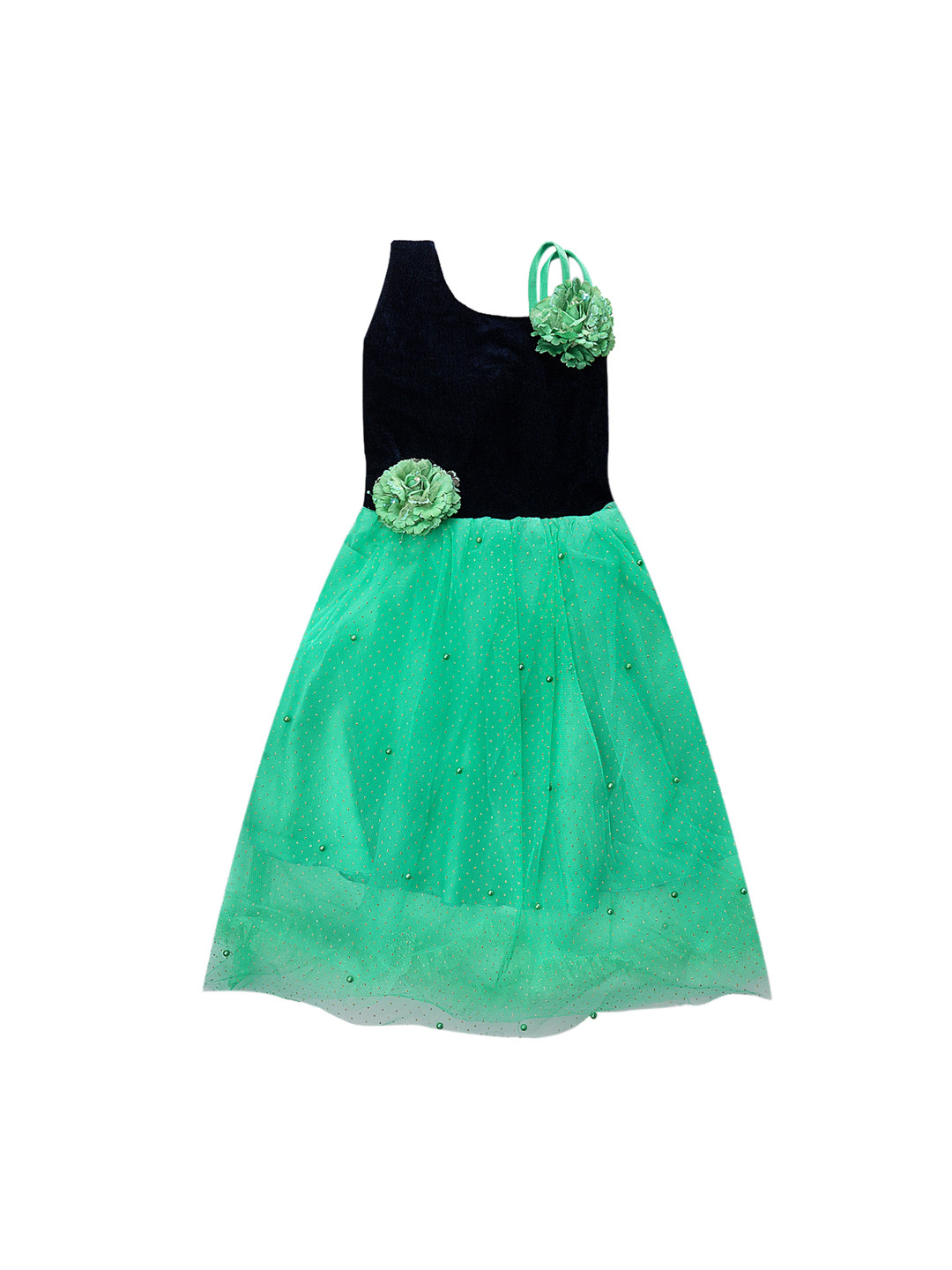 

ADIVA Green Velvet Dress