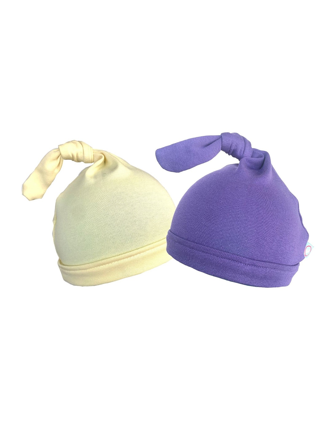 

cherrytoes Unisex Kids Pack Of 2 Cream & Purple Sustainable Beanie