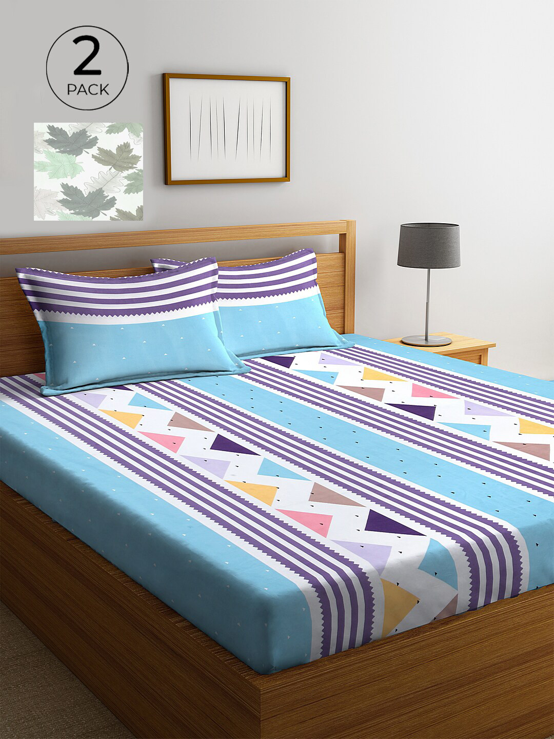 

KLOTTHE 210 TC 2 King Bedsheet with 4 Pillow Covers, Off white