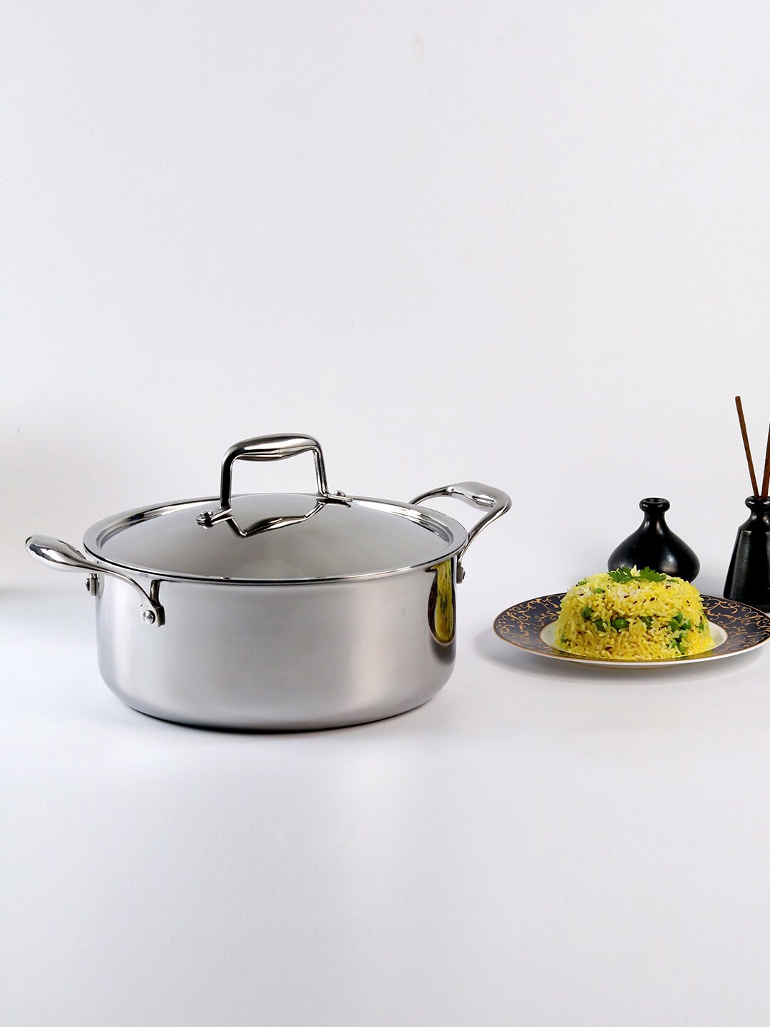 

Wonderchef Nigella 3-ply Stainless Steel Casserole 20cm, Silver