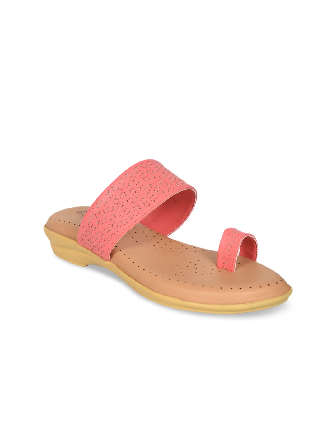 

Ajanta Women Pink Comfort Sandals with Laser Cuts