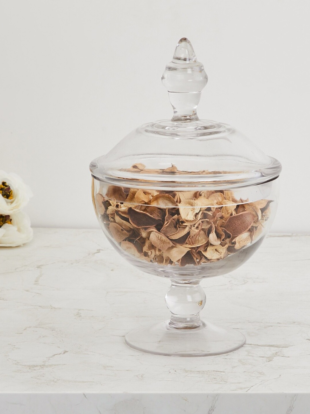 

Homecentre Transparent Contour Solid Candy Jar With Lid