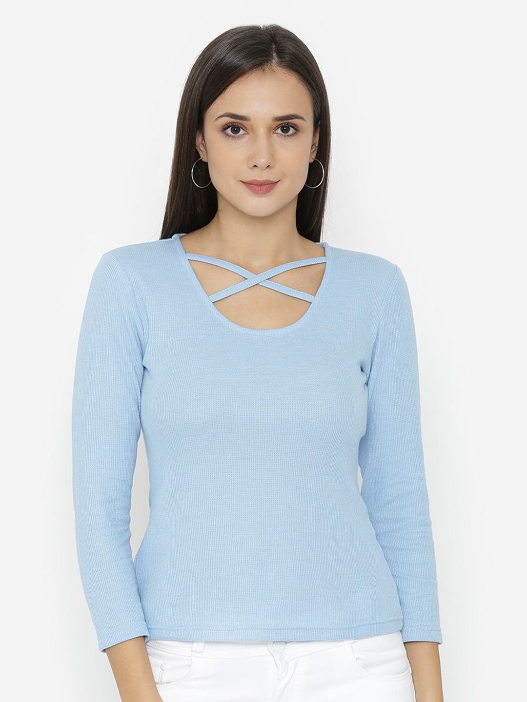 

Yaadleen Blue Regular Top