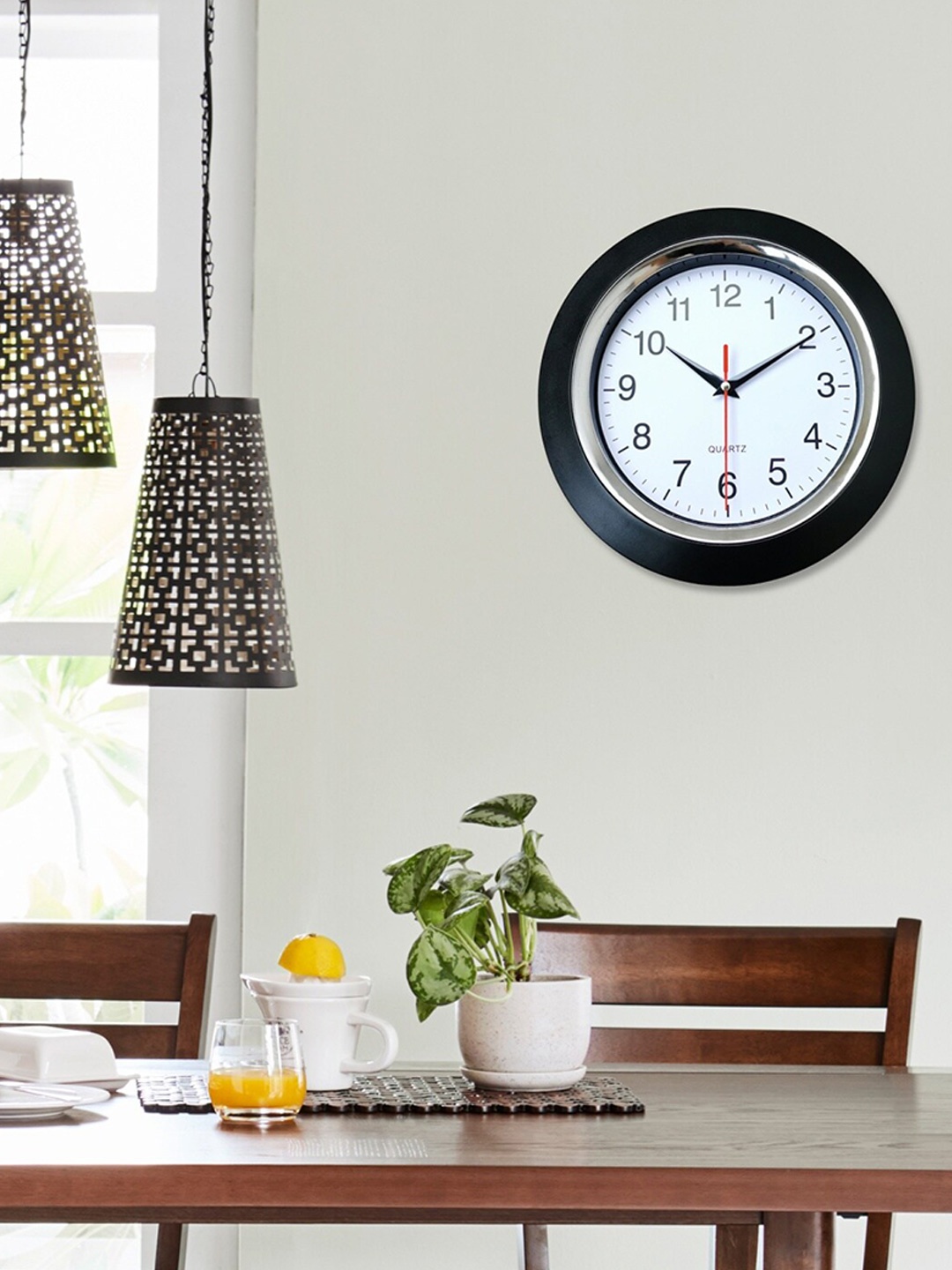 

Home Centre White Contemporary Wall Clock