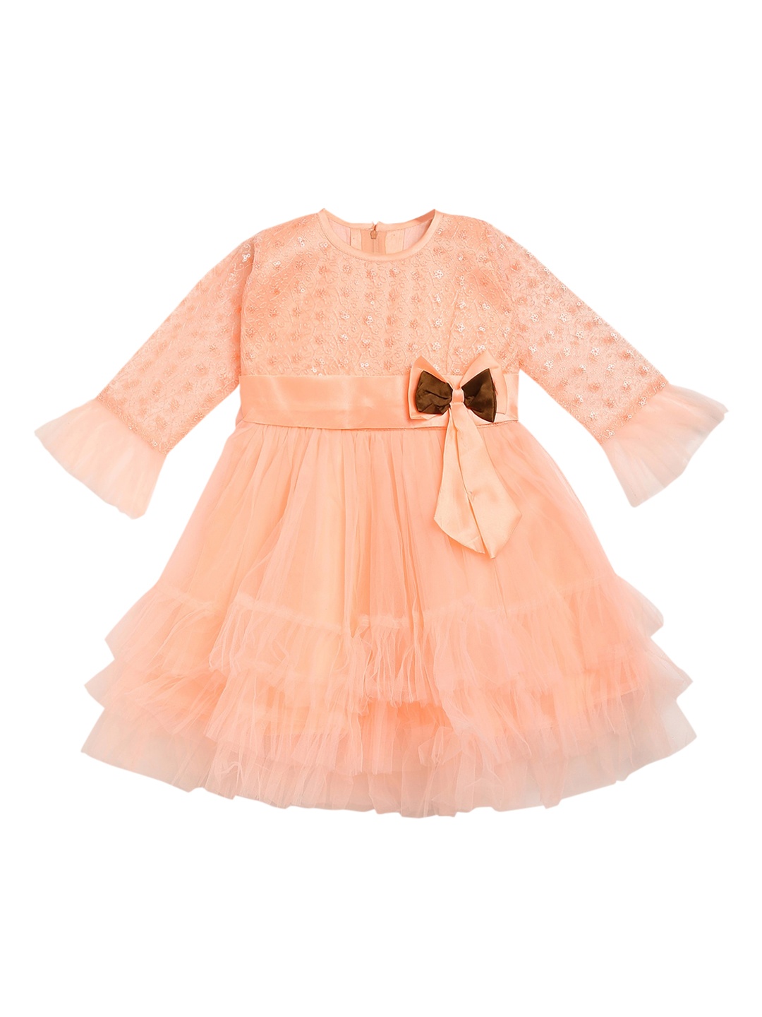 

ADIVA Peach Net Dress