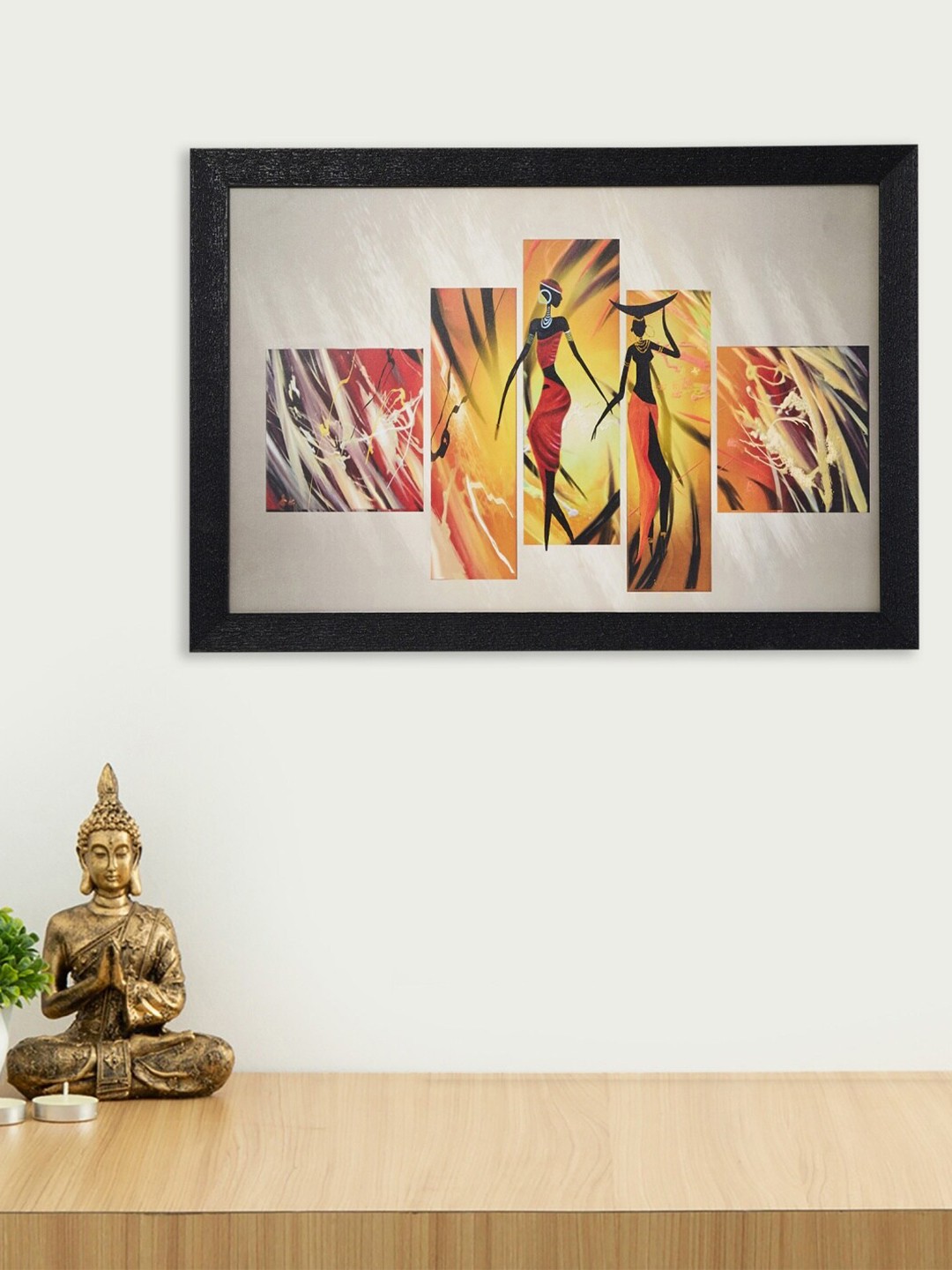 

Homecentre yellow & Brown Garnet Quote On Place Picture Wall Art