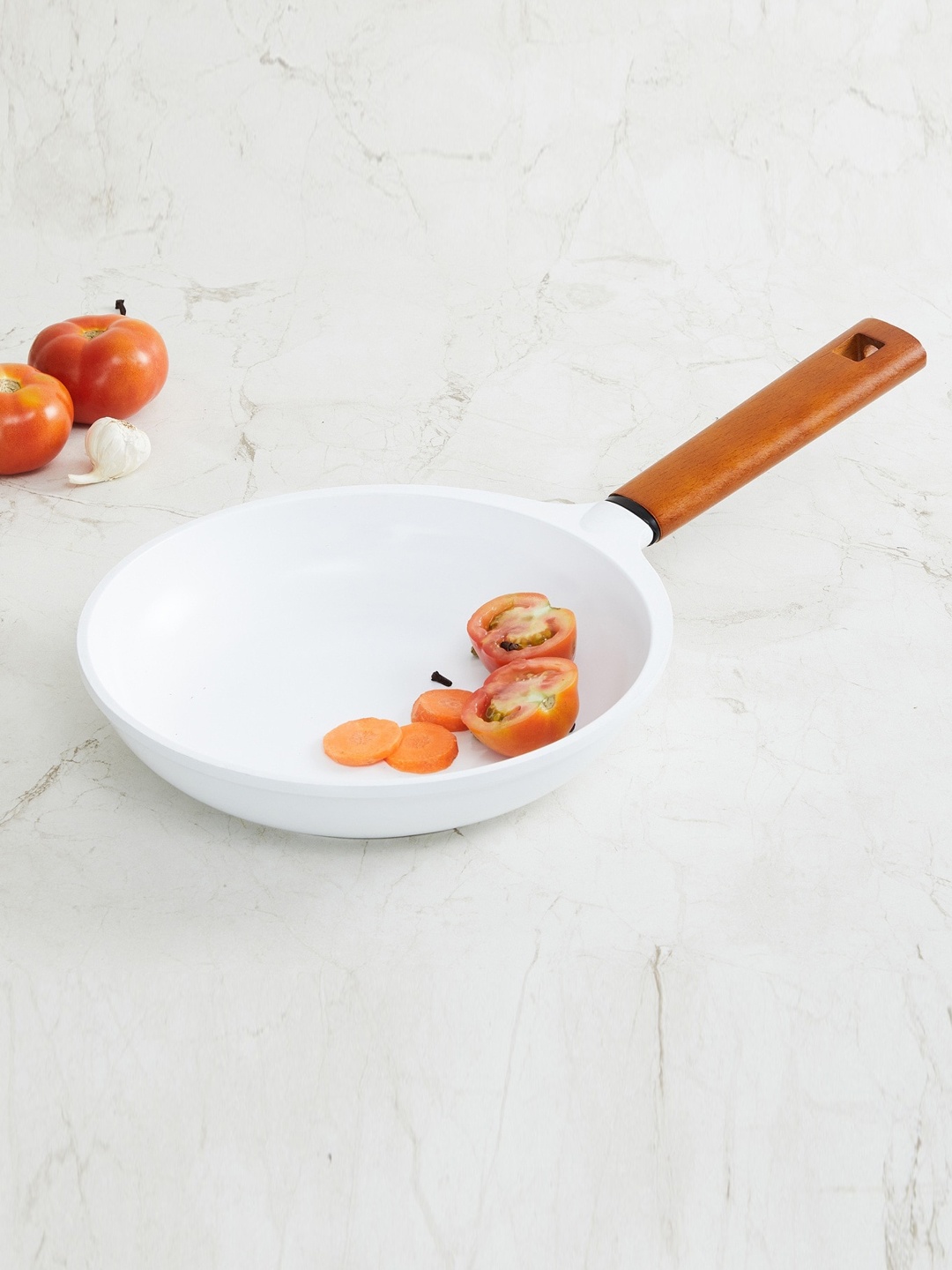 

Home Centre White & Brown Solid Marshmallow Fry Pan