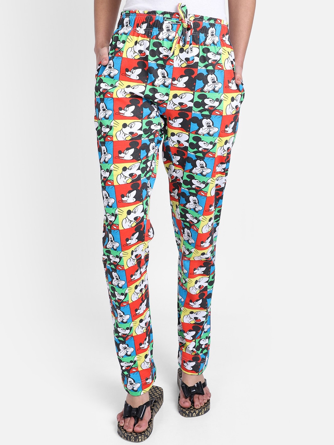 

Free Authority Multicoloured Mickey & Friends Printed Cotton Lounge Pants, Multi