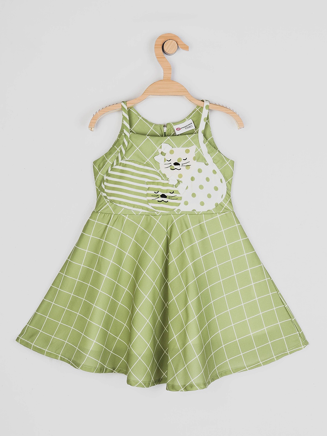 

Peppermint Girls Green Cotton Checked Dress