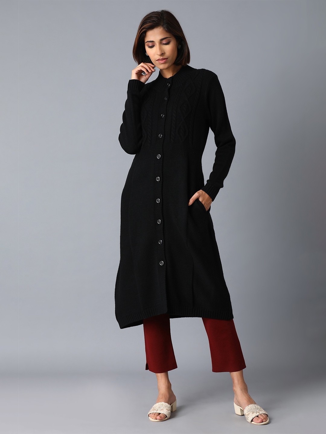 

W Black Embroidered Tunic