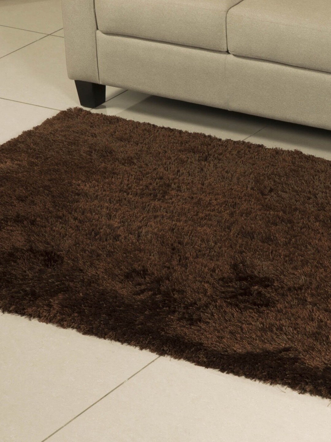 

Home Centre Brown Solid Eyelash Shaggy Anti-Skid Tufted Carpet