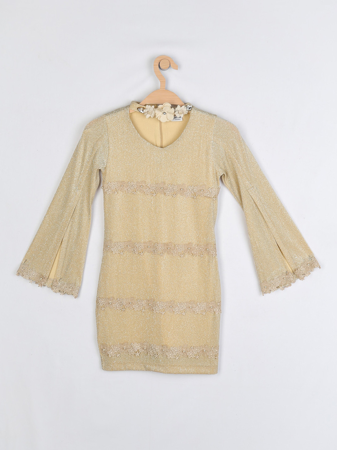 

Peppermint Gold Sheath Dress