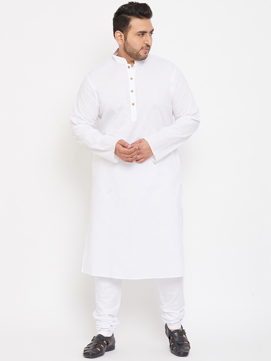 VASTRAMAY Men White Kurta with Pyjamas